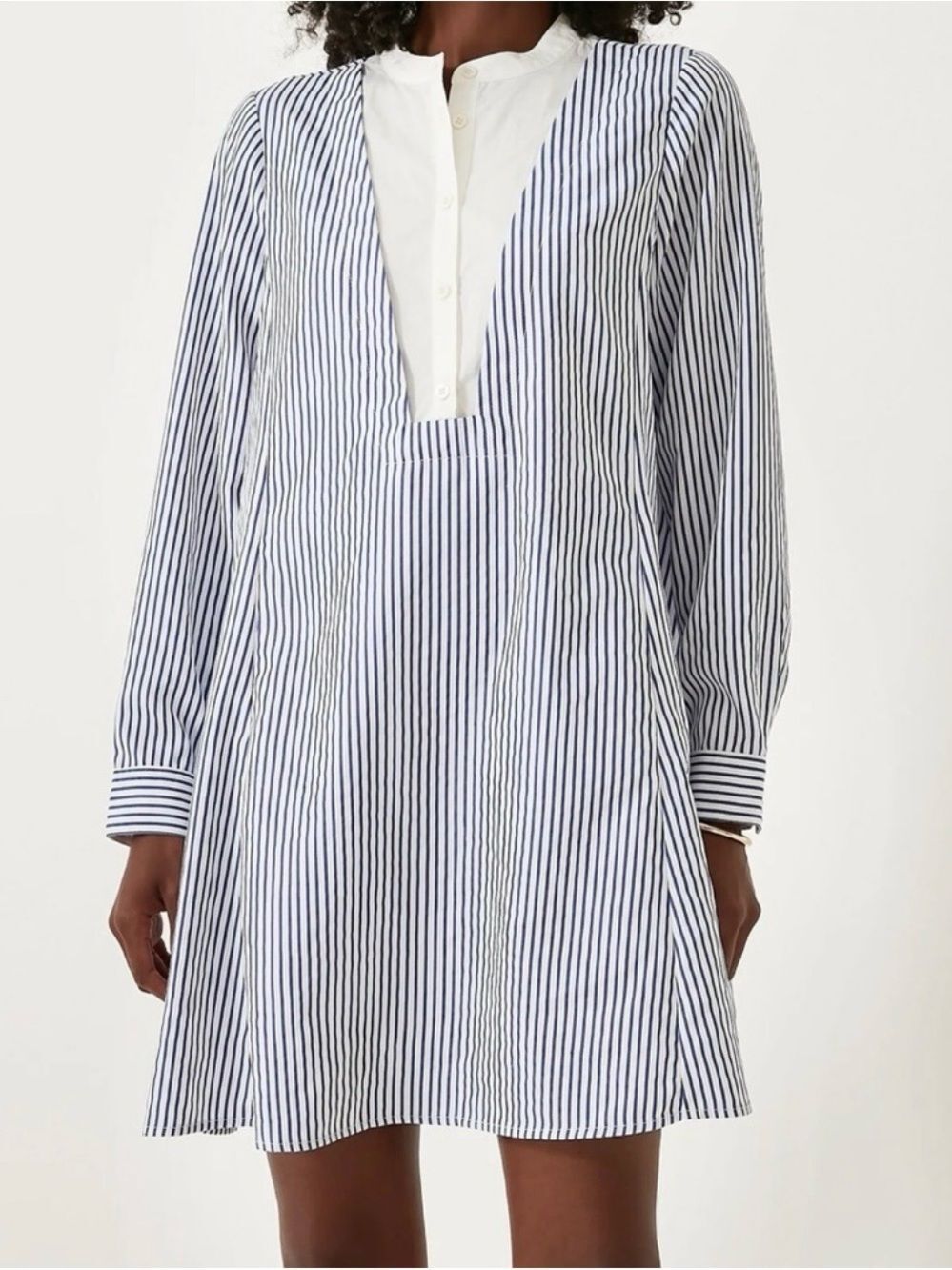NWT TUCKERNUCK POMANDER PLACE 100% Cotton Lottie Striped Blue White Shirt Dress